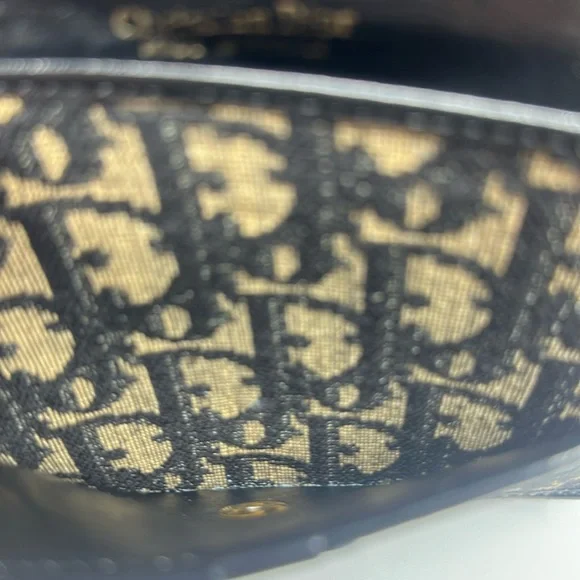 Christian Dior Monogram Black & Tan Envelope Small Clutch Wallet - Picture 8 of 9